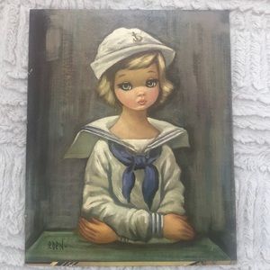 Vintage EDEN big eyes Sailor Girl print 8” x 10”
